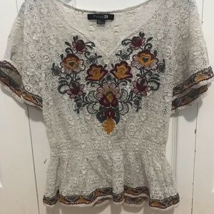 ⭐️ 3 for $15 ! ⭐️ Crochet blouse from Forever 21